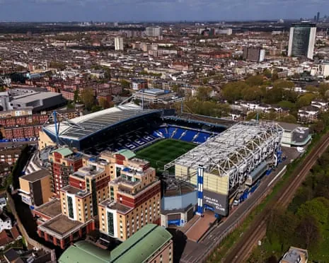 A view from above Stamford Bridge.