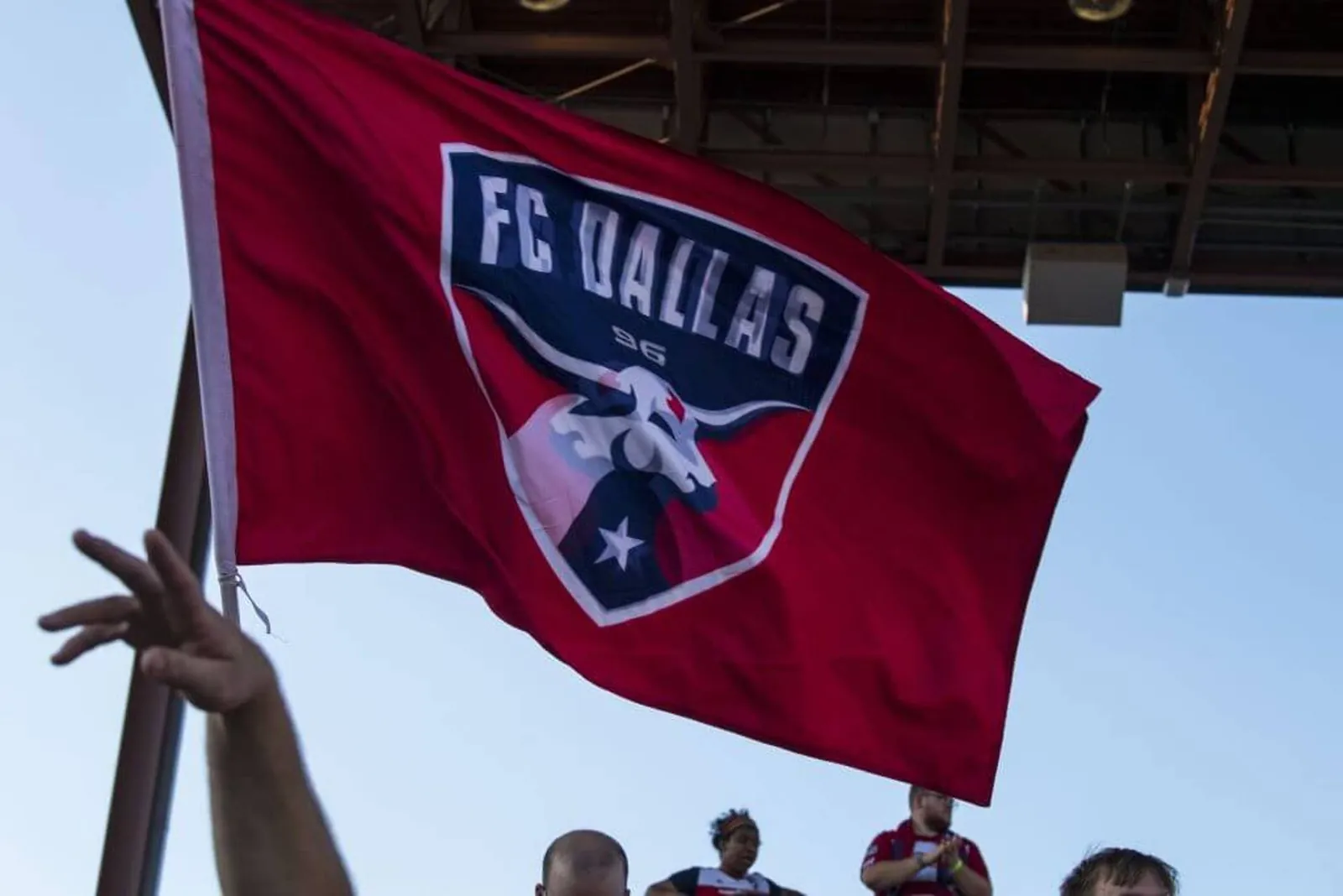 An FC Dallas flag at an MLS game