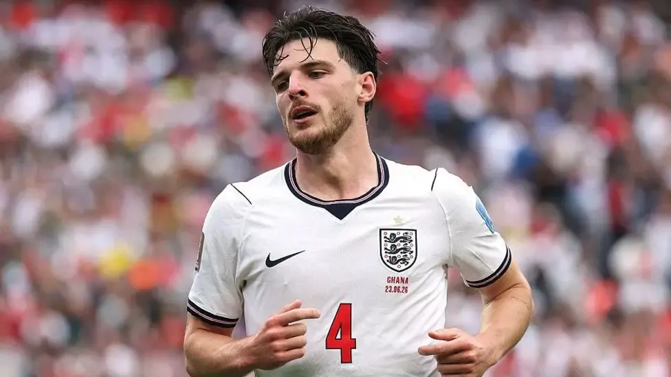 England midfielder Declan Rice